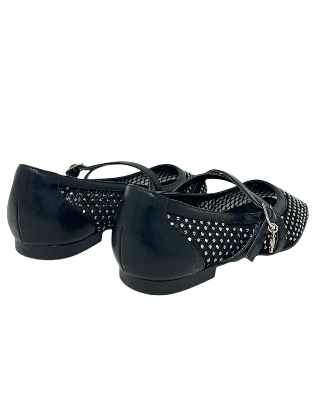 Ballerina a rete nero con strass - GD193N