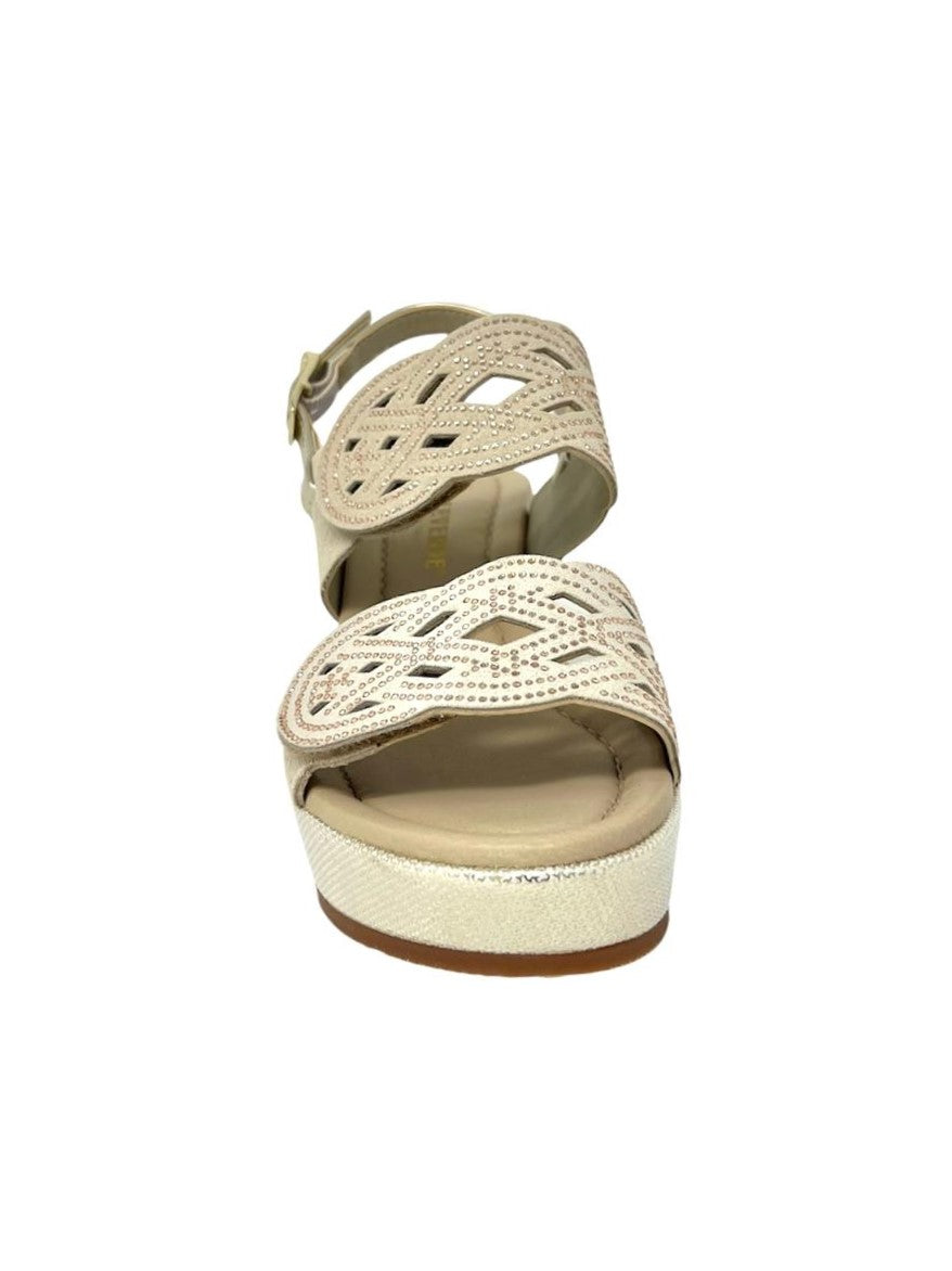 Sandalo donna fascia color visone - 32210