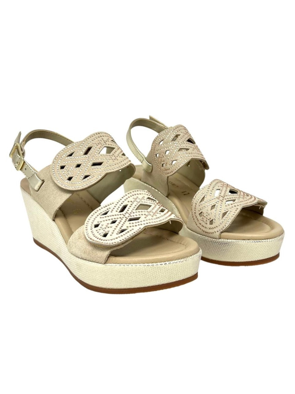 Sandalo donna fascia color visone - 32210