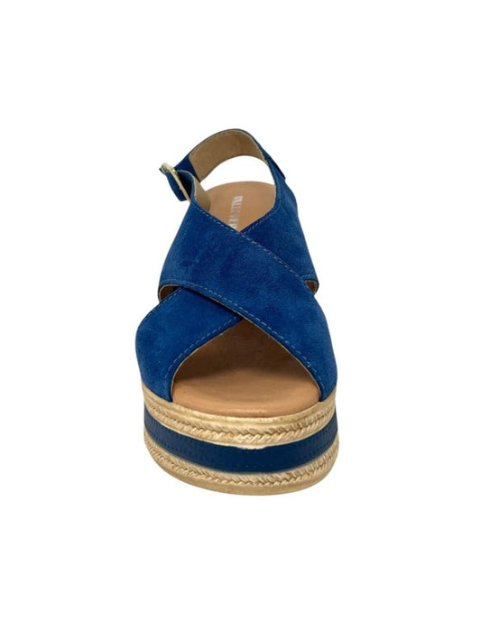 Sandalo zeppa suede denim - VV4925