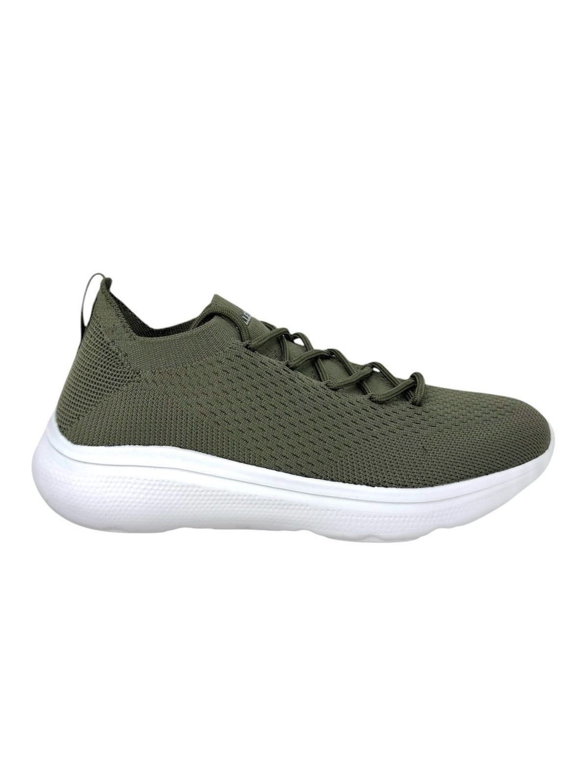 Sneakers in tessuto con lacci verde bosco - 34850