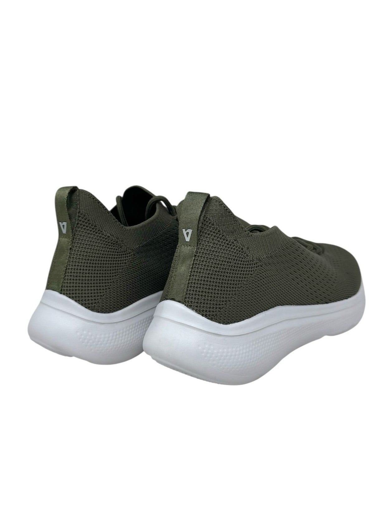 Sneakers in tessuto con lacci verde bosco - 34850