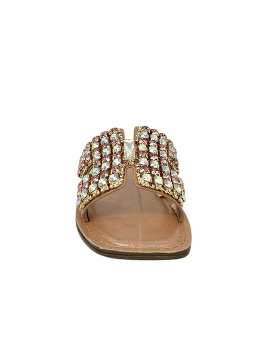 Ciabatta flat ad H con strass - GL820P