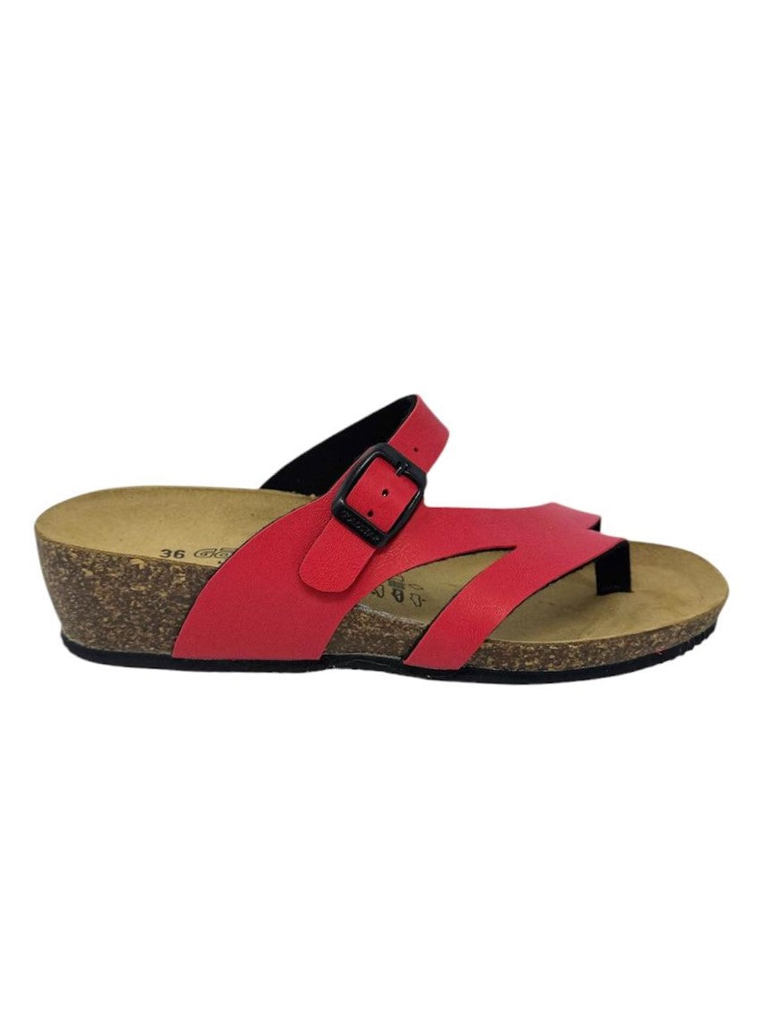 Infradito zeppa bassa rosso - GS1206
