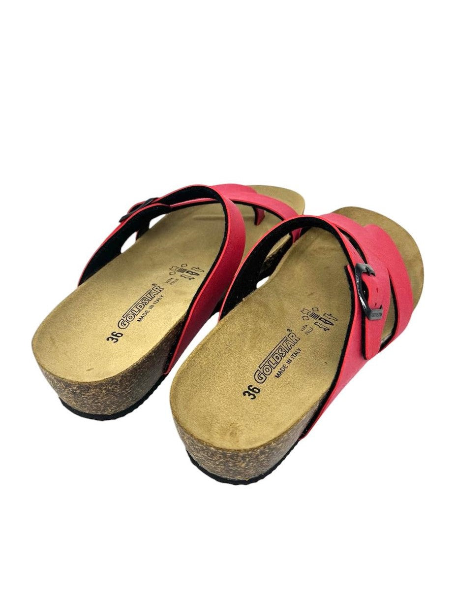 Infradito zeppa bassa rosso - GS1206
