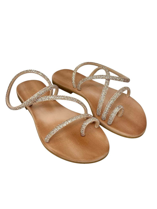 Sandalo infrapollice intreccio oro rosa - ELISARG