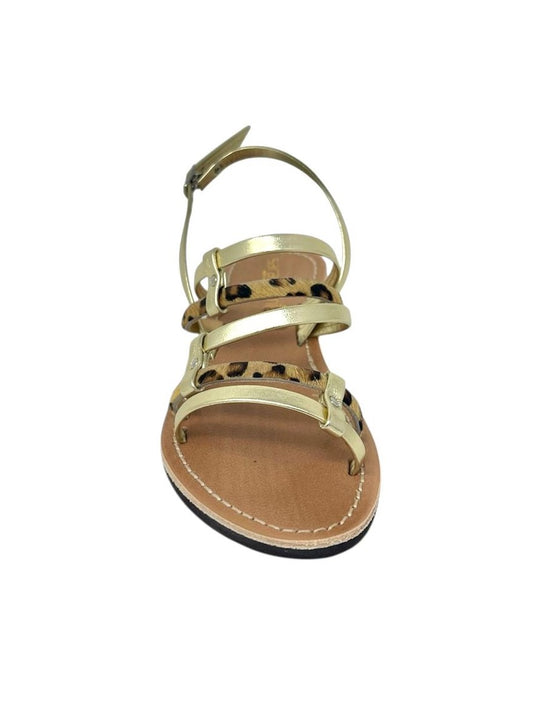 Sandalo multilistini platino animalier - 3275P