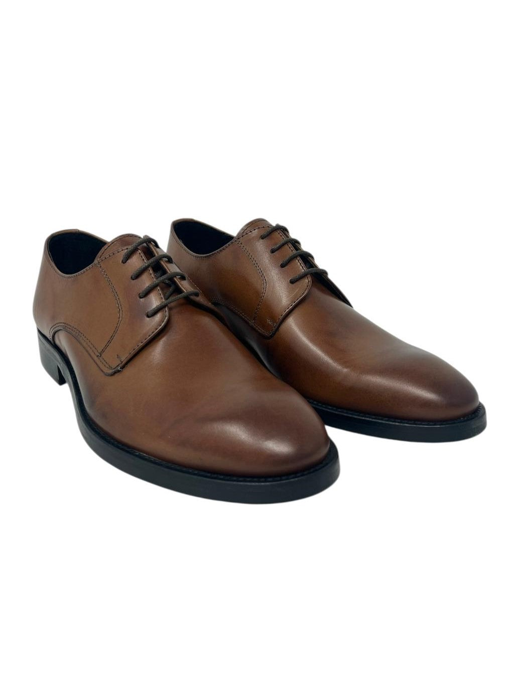 Derby uomo cuoio marrone - 016CU