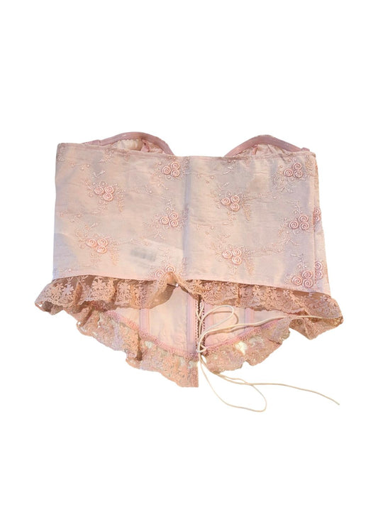 Top in pizzo con lacci -1938