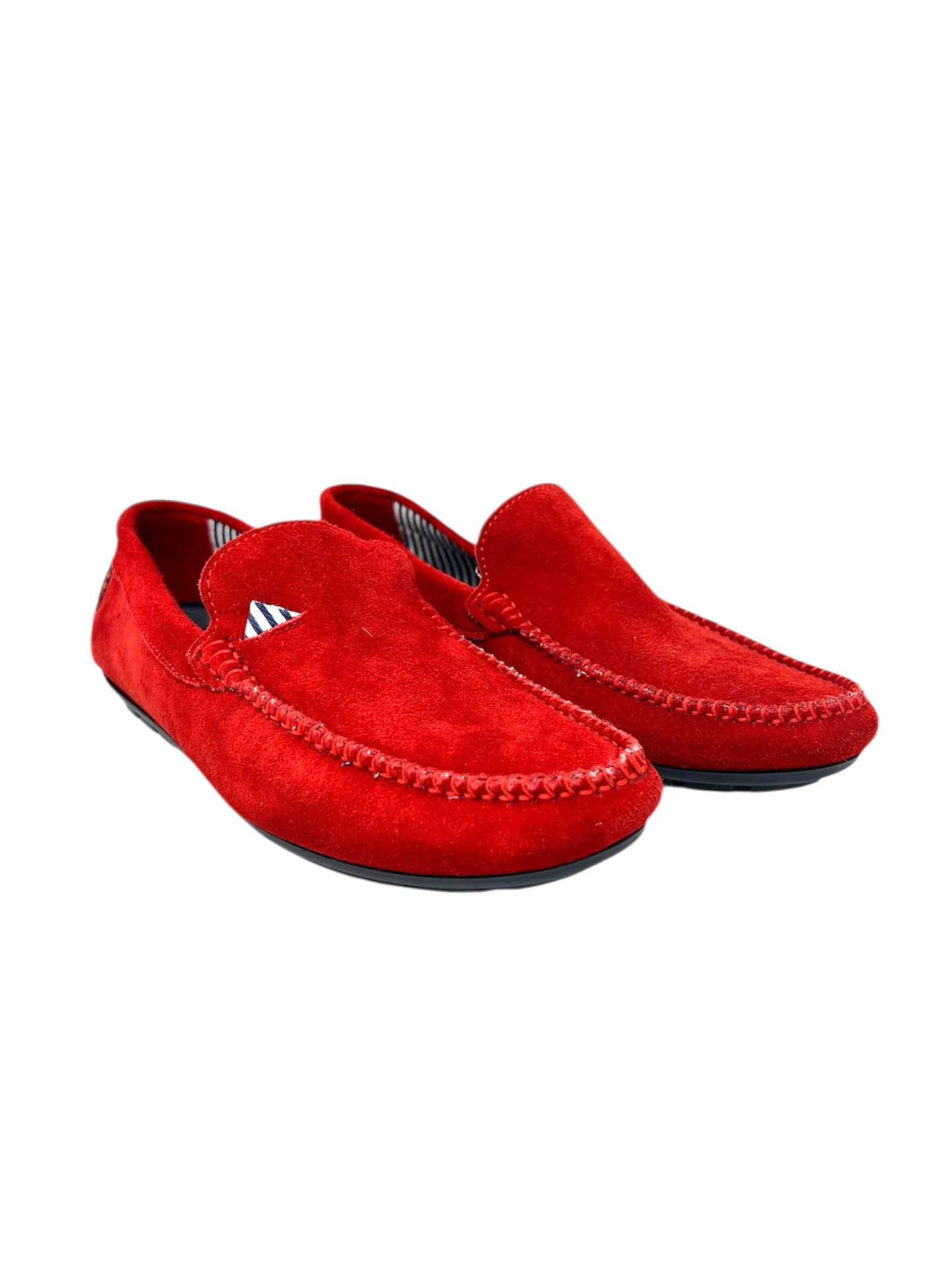 Mocassino car shoes camoscio rosso - U16017D