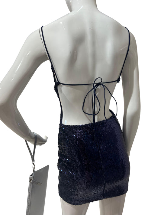 Abito paiettes blu scuro