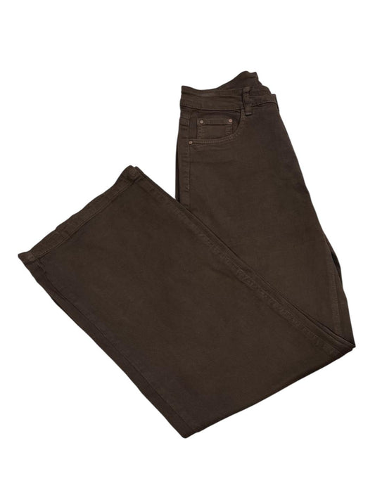 Jeans a palazzo marrone V_6503
