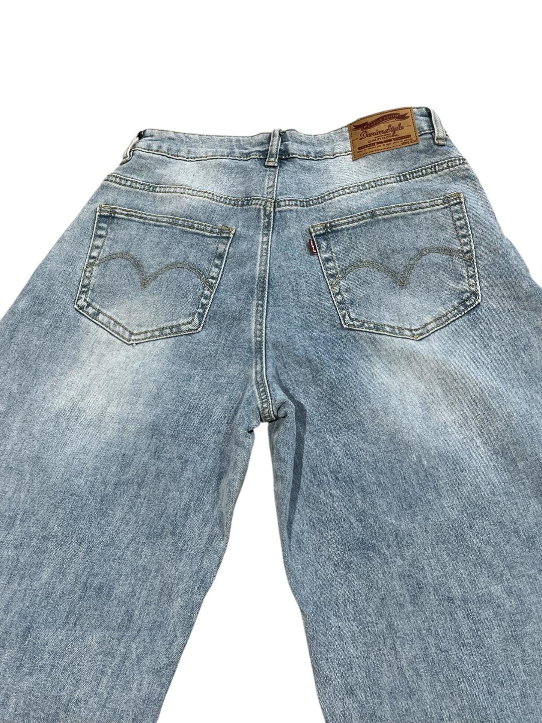 Jeans baloon lavaggio chiaro V_6397