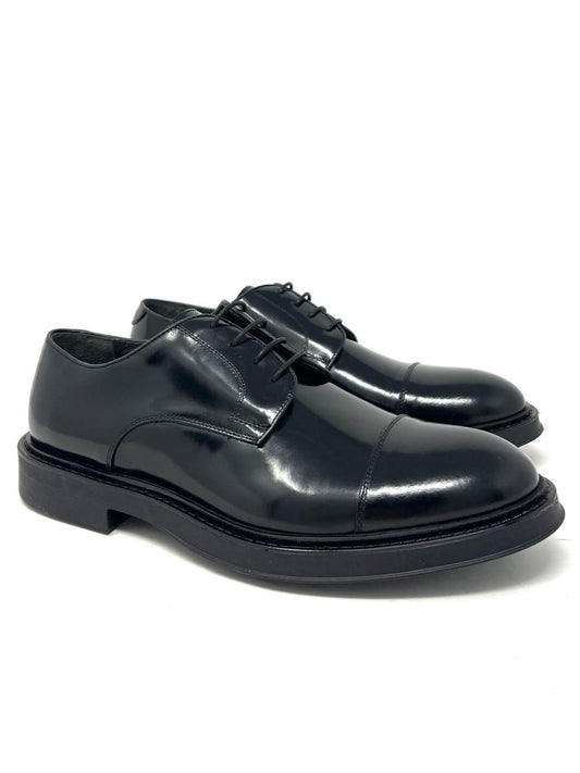 Scarpa elegante derby uomo nere con cucitura punta -909NE