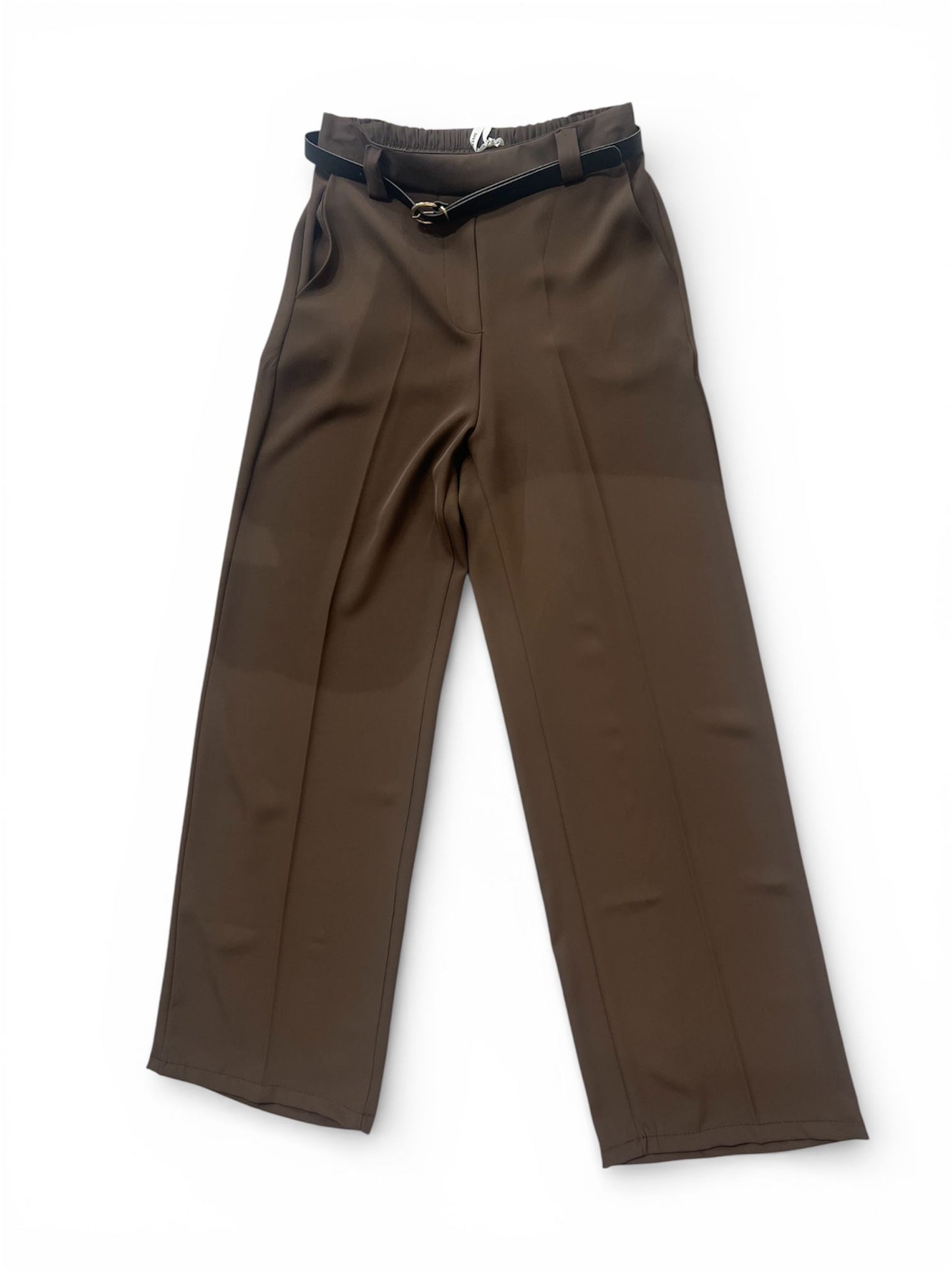 Pantalone a palazzo con cintura moro V_T22MORO