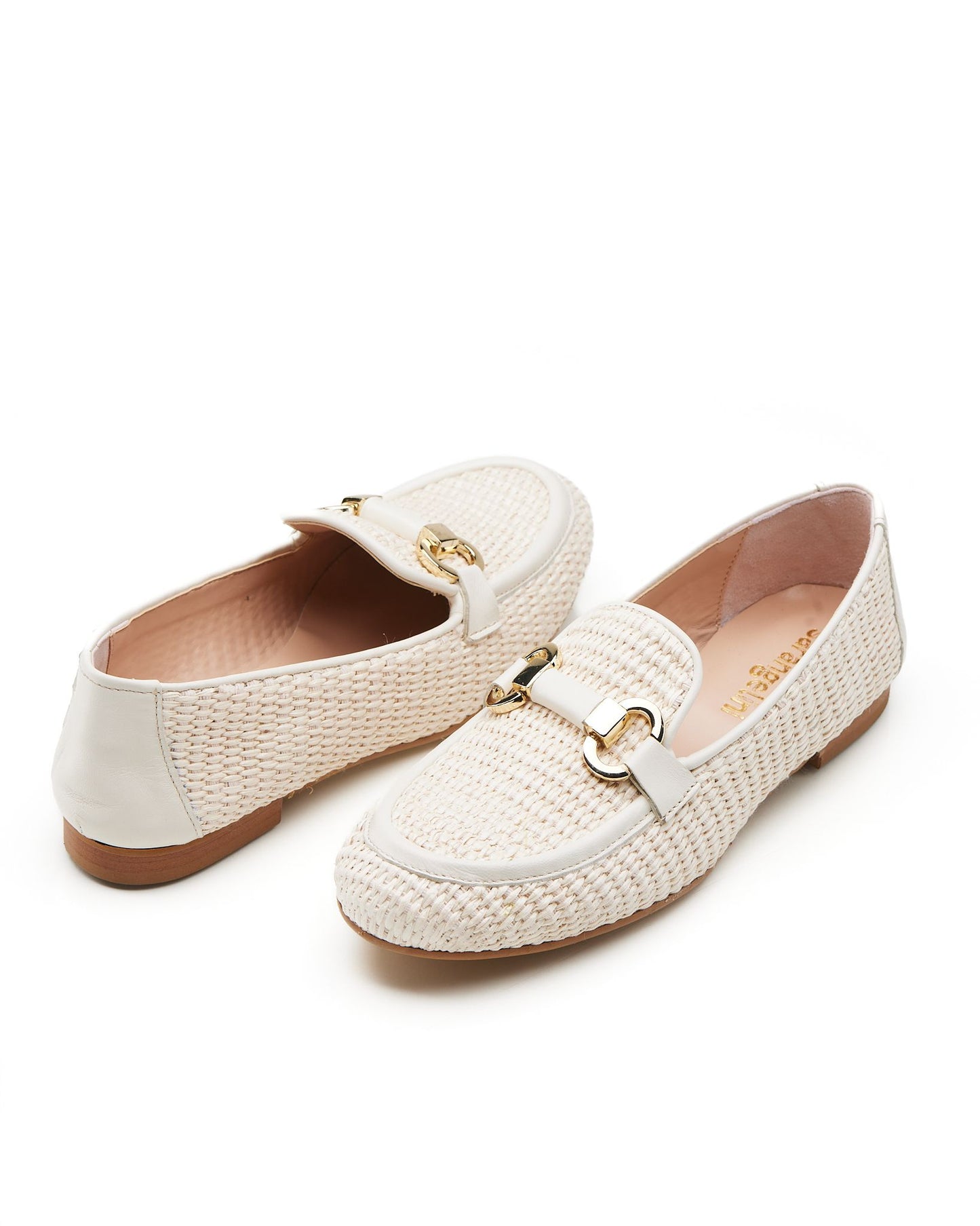 Mocassino in rafia beige -980BE