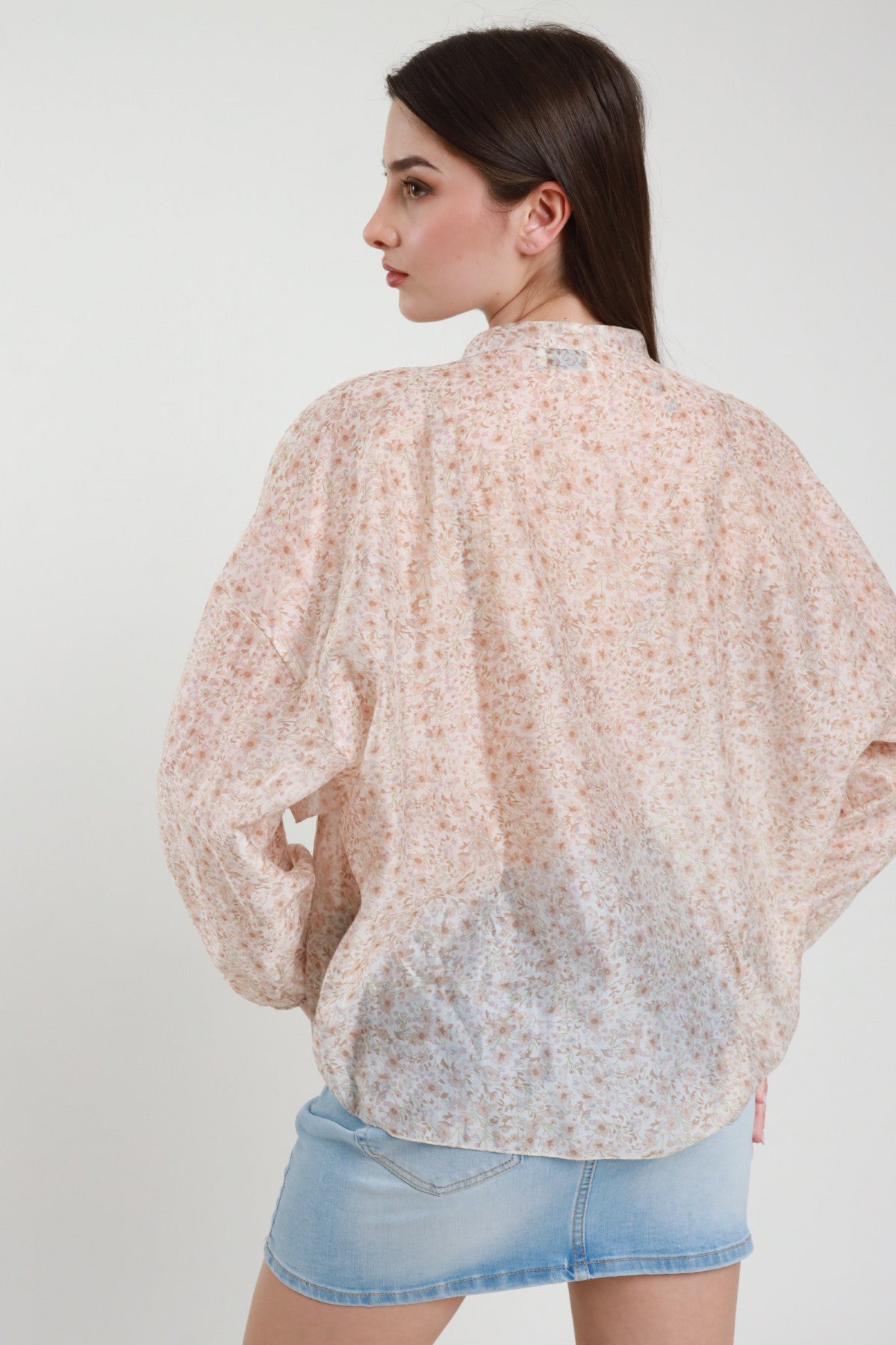 Camicia stampata rosa Susy mix V_26587