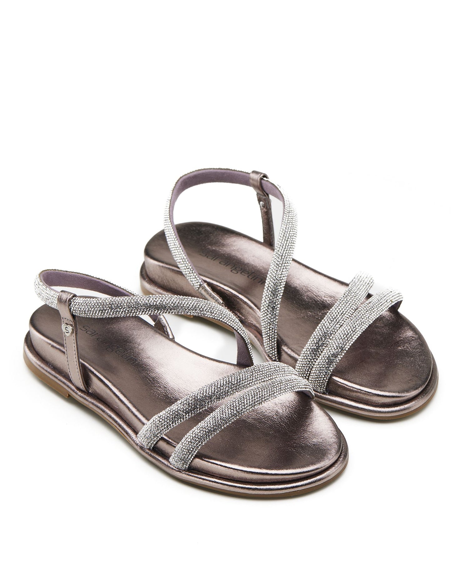 Sandalo basso fasce crystal onix - 2330BON