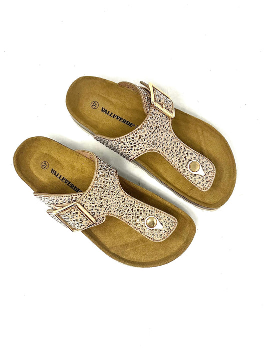 Ciabatta oro con strass -60303