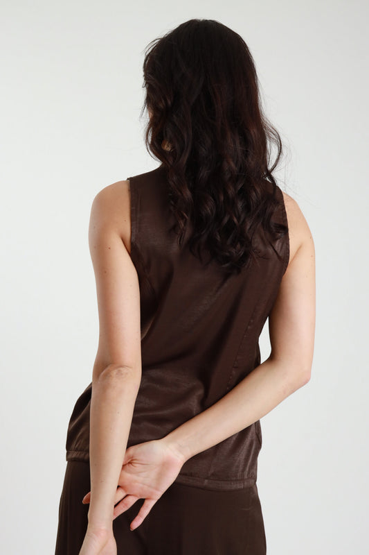 Gilet moro con chiusura alamari Susy Mix V_GI5591M