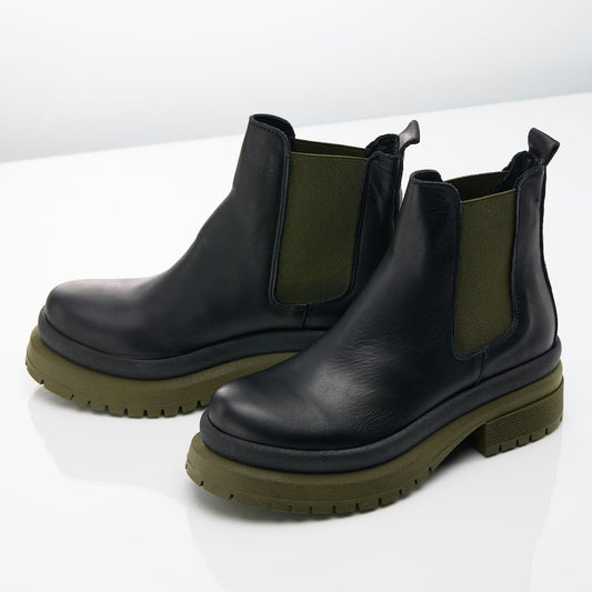 Beatles fondo chunky in vitello nero/verde-ML202NV