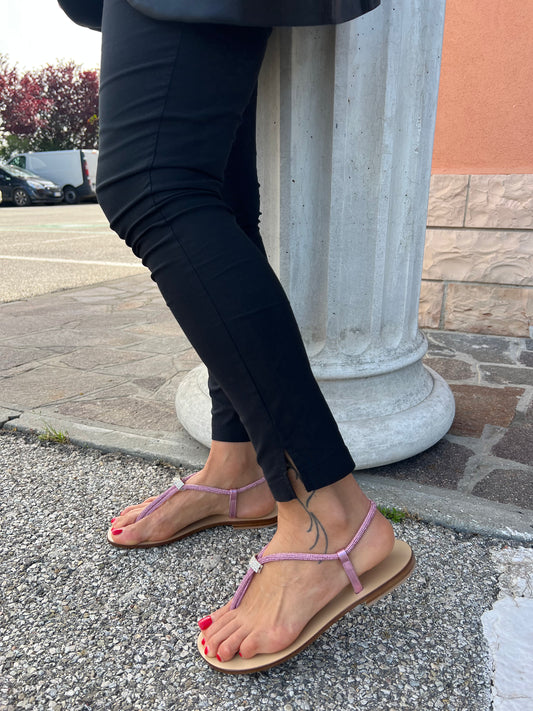 Sandali positano strass rosa-PM76FU