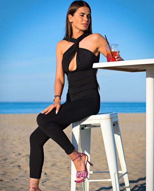 Sandalo in pelle laminato rosa-1995