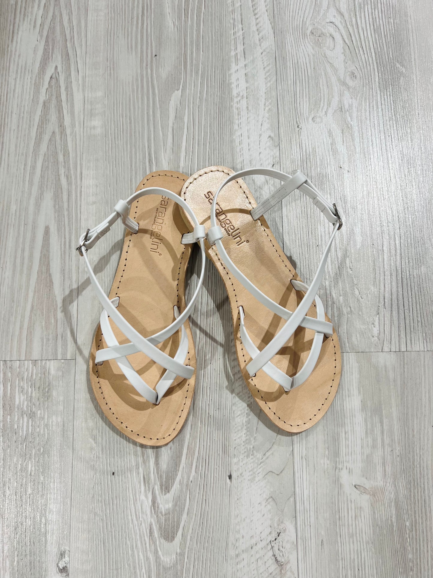 Sandali infradito in nappa bianca-103BI