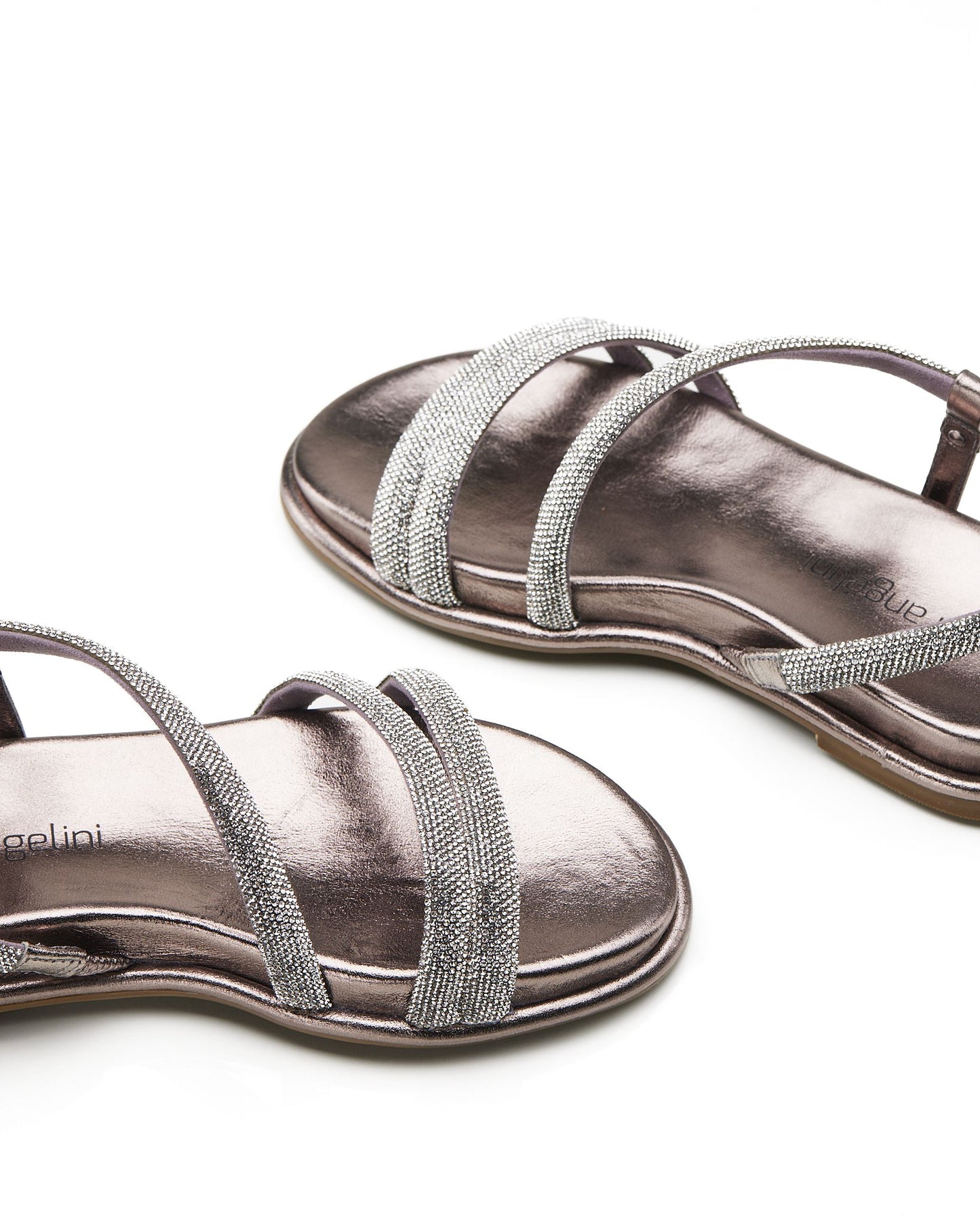 Sandalo basso fasce crystal onix - 2330BON