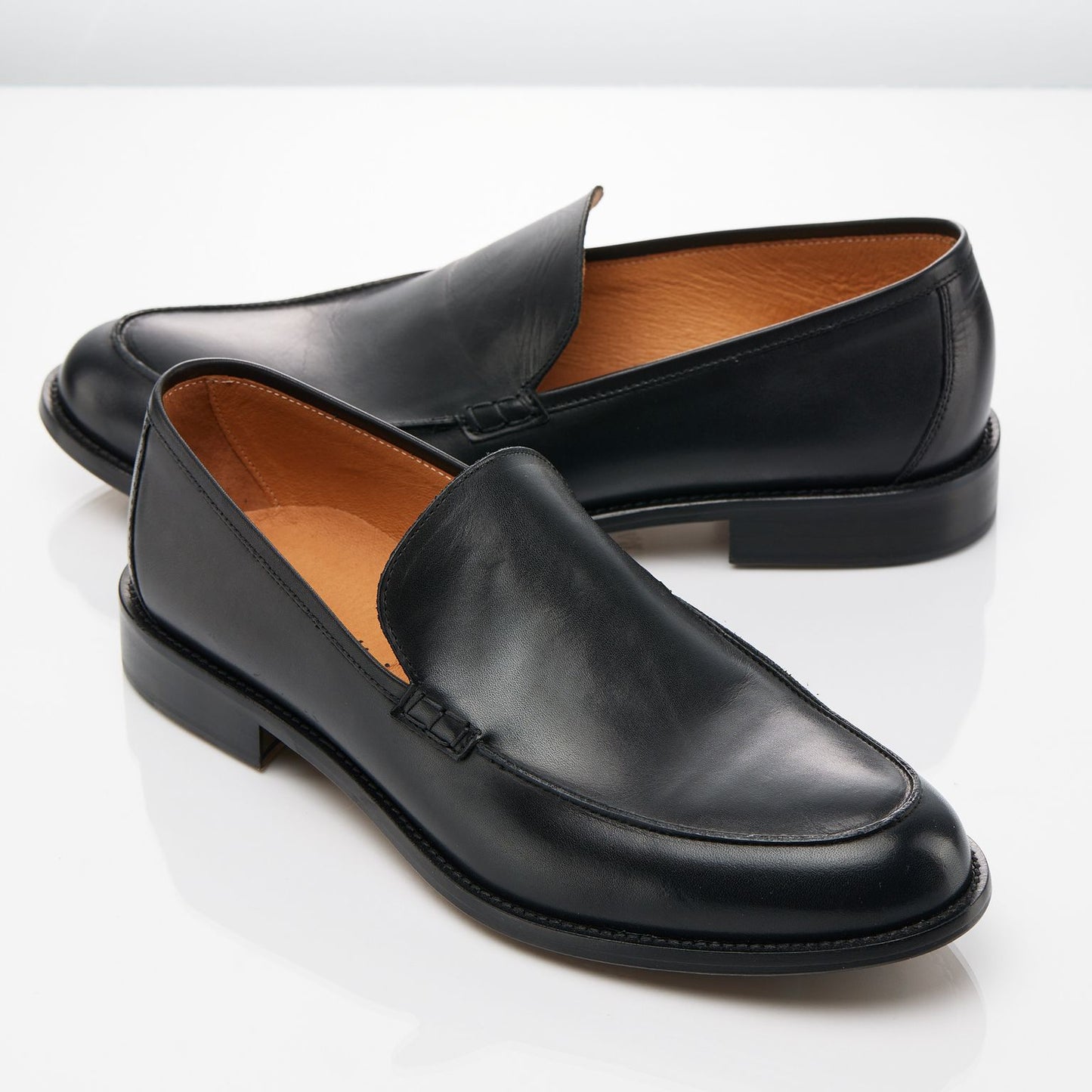 Mocassino liscio crust nero -311MONE