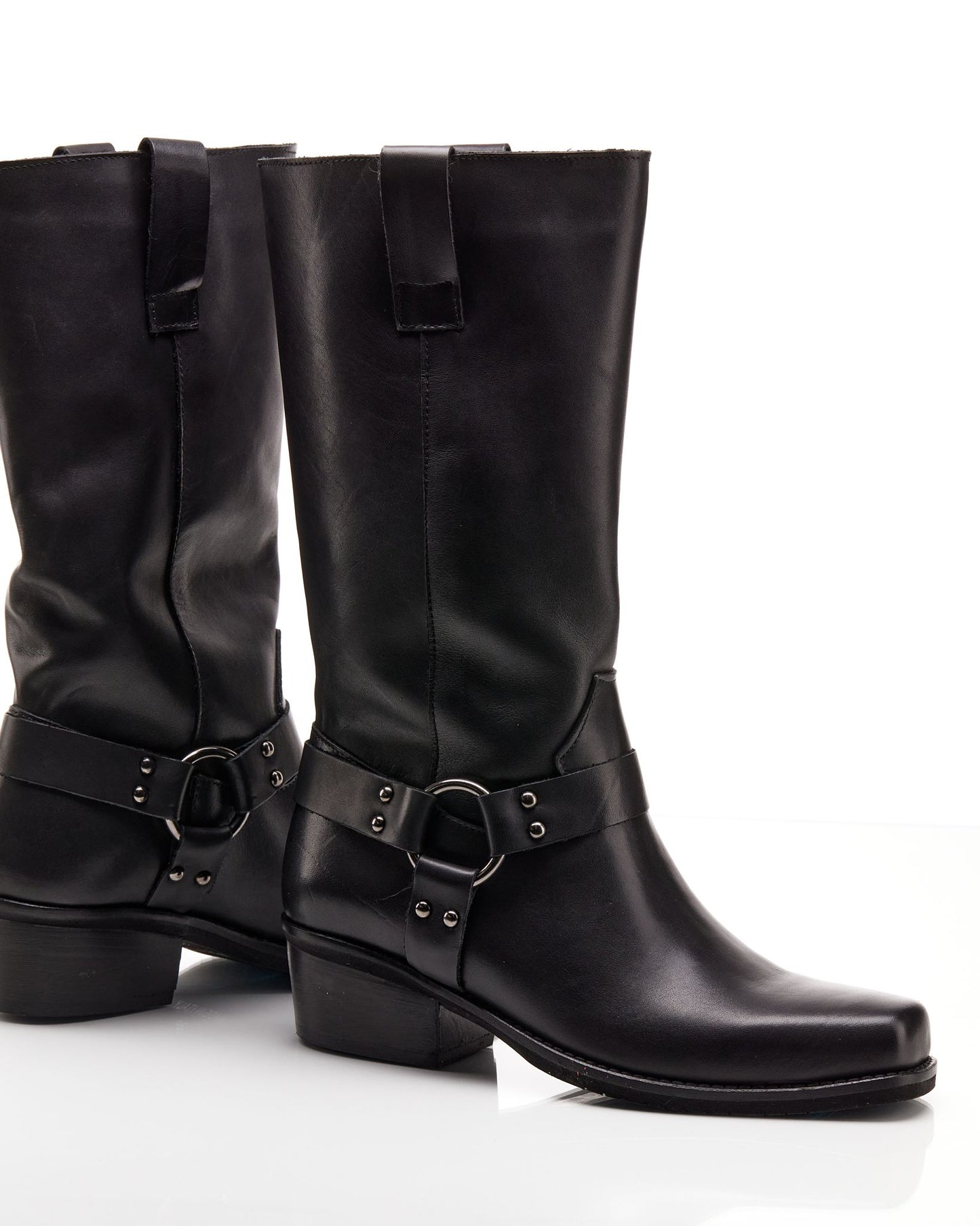 Biker boots pelle nero -800NE