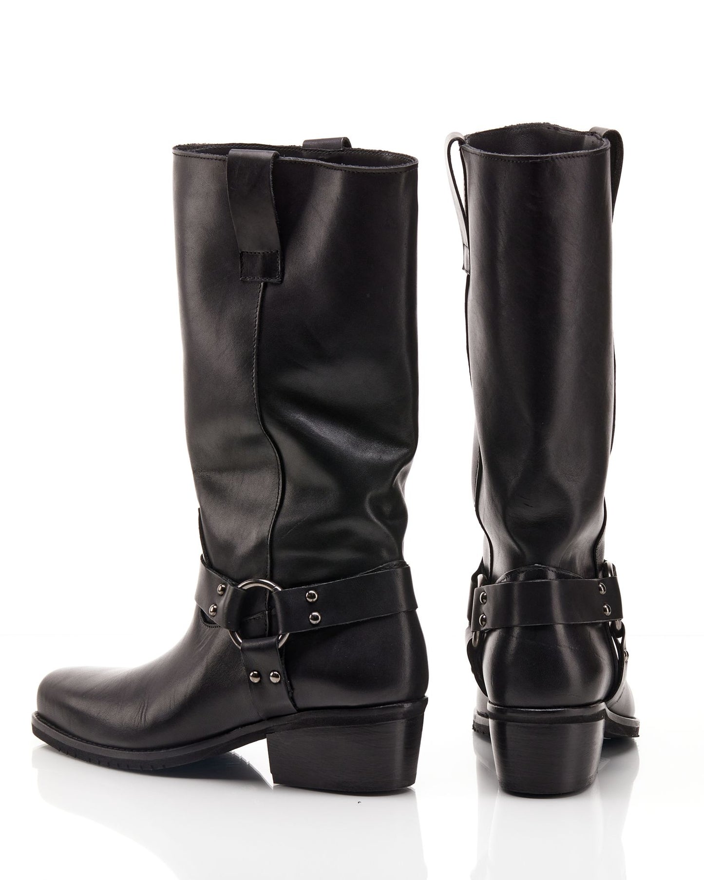 Biker boots pelle nero -800NE