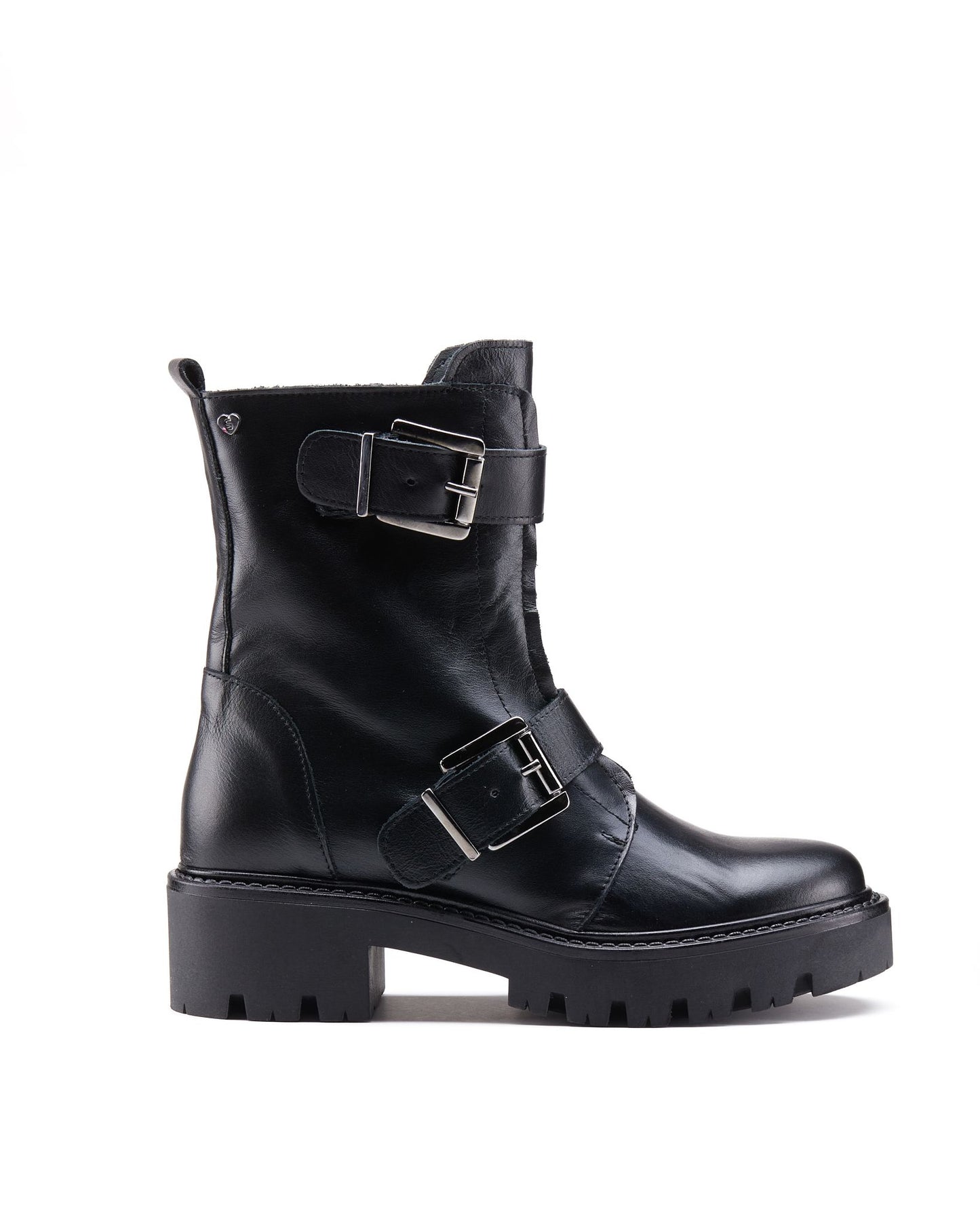 Bikers con fibbie fondo chunky neri -GIUL2N