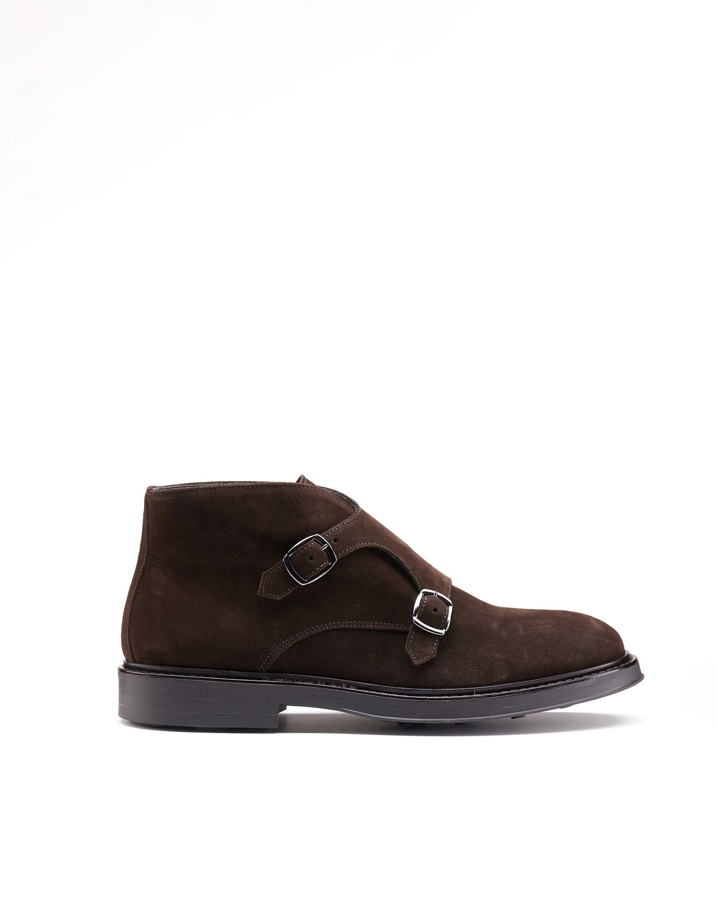 Desert boot con fibbie camoscio marrone t. moro -DOC18TM