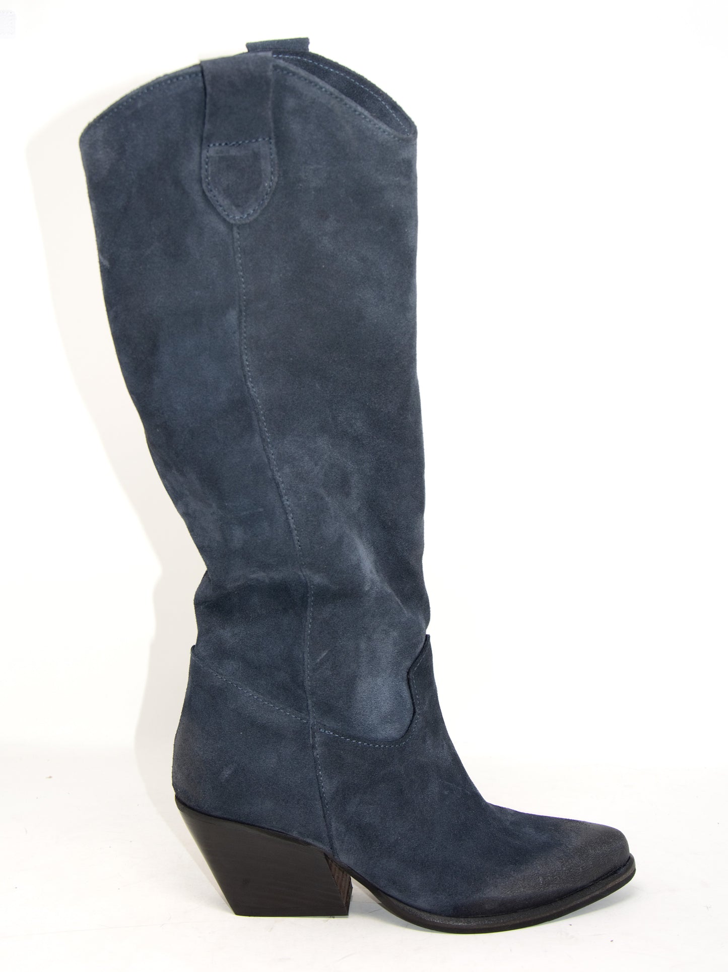 Texano in camoscio blue jeans - 600J