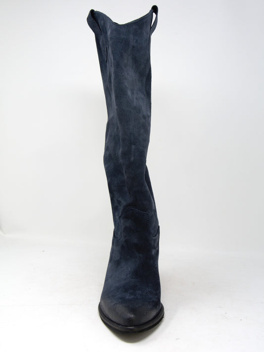 Texano in camoscio blue jeans - 600J