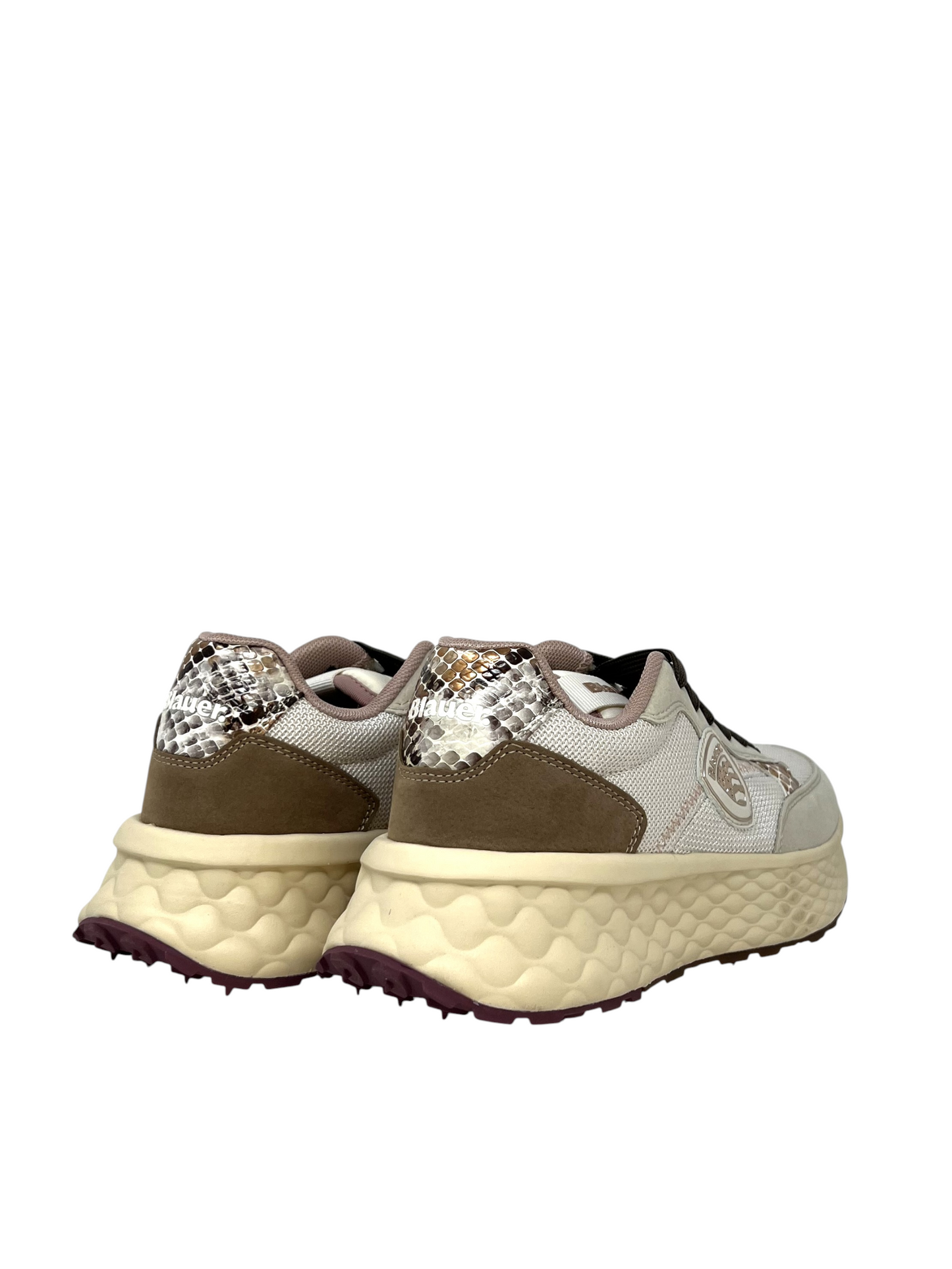 Sneaker cream/brown tessuto - LYNBRO