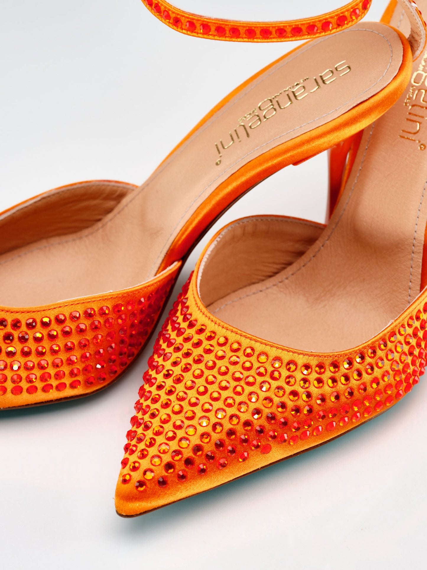 Slingback arancio strass Sara -ALENA14