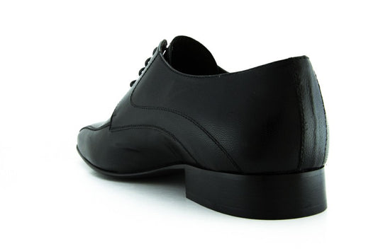 Derby Sarangelini in pelle nero Made in Italy