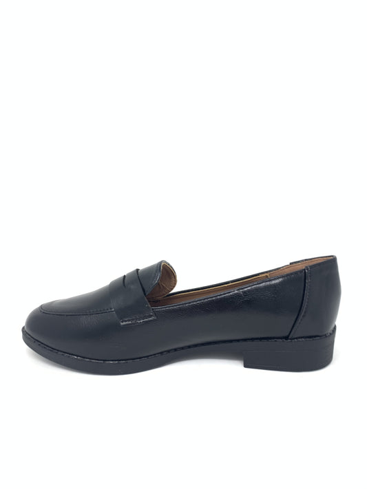 Mocassino nero ecopelle basic