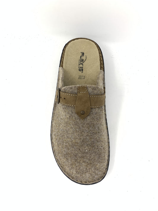 Ciabatta lana cotta con fibbia fango