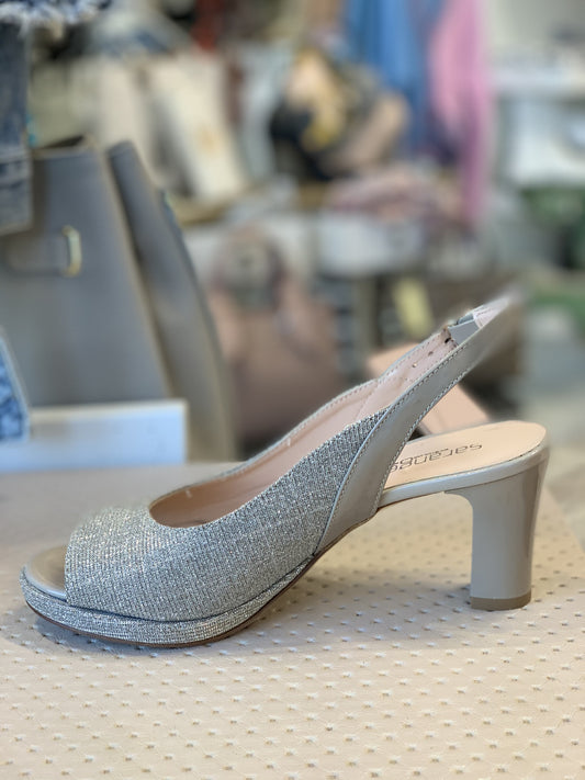 Sandalo con tacco galassia oro