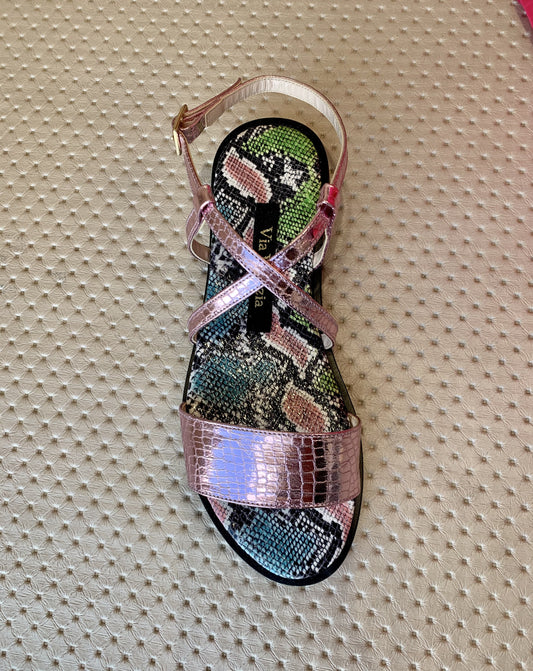 Sandalo basso cracklè -PM1001R