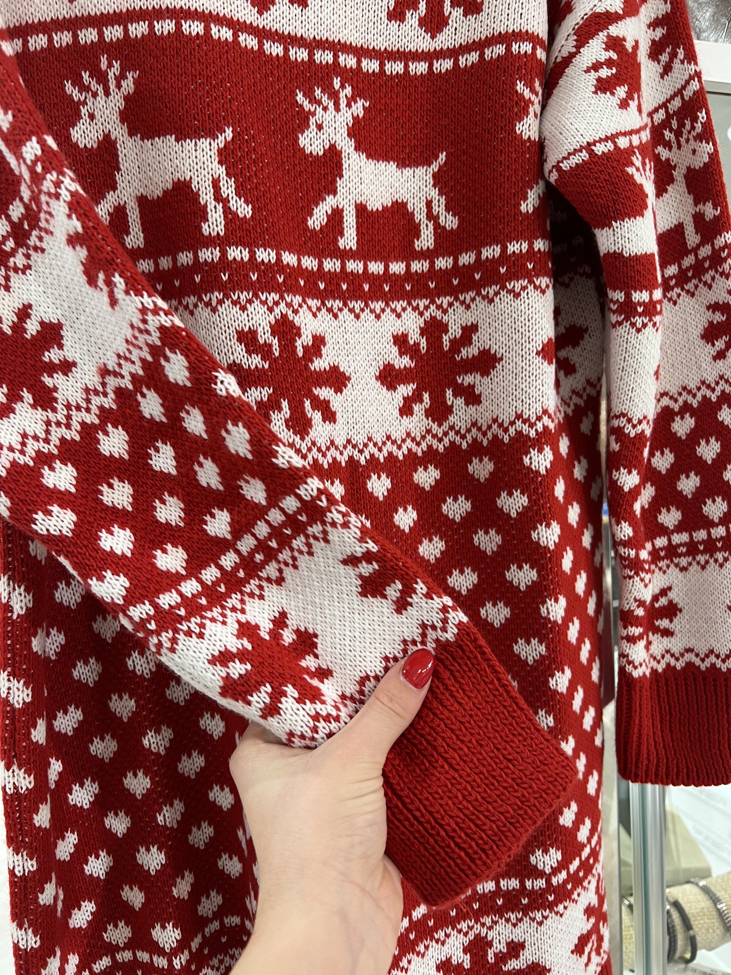 Maxi pull stampa renne