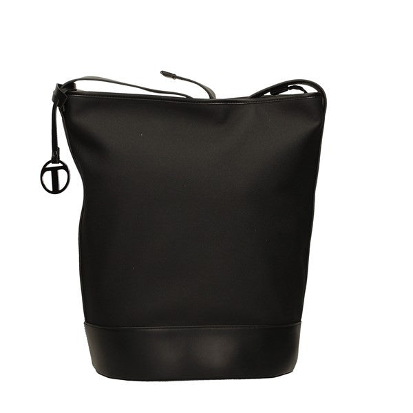 maxisecchiello canvas ecopelle tela nero