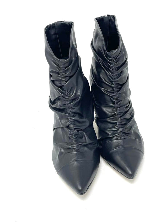 Tronchetto groffato nappa nero -1869ANE