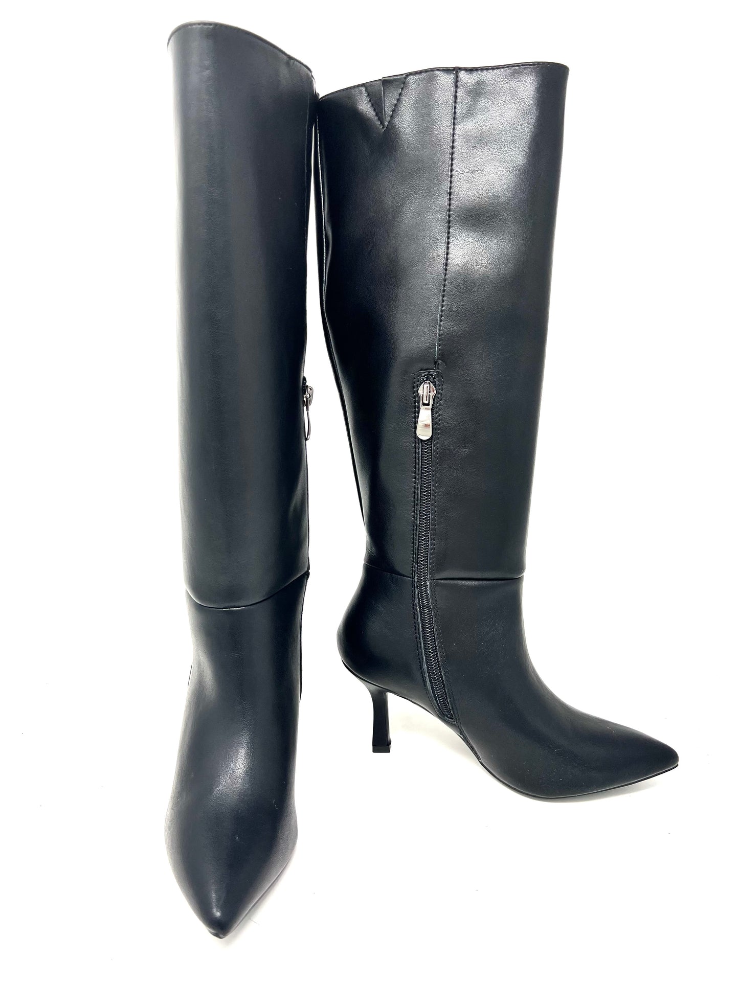 Stivale tubolare pelle nero - A0807AN