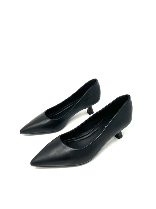 Decolletè lavorazione sacchetto pelle nero - B0102AN