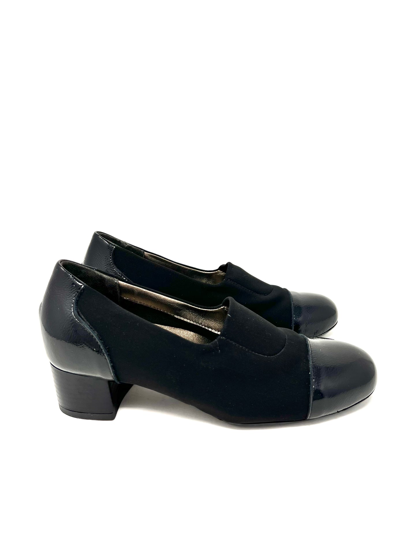 Scarpa con tacco elastici laterali nero - 22531NE