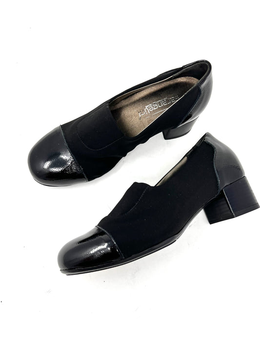 Scarpa con tacco elastici laterali nero - 22531NE